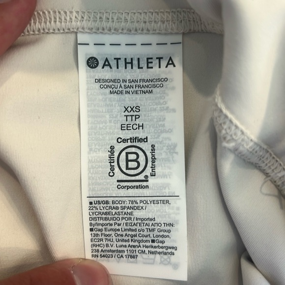 ATHLETA Women's Elation Ultra High Rise 7/8 Legging Size XXS In White - Picture 7 of 7